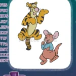 Tigger and Roo Bouncing Laughing Disney Embroidery Designs - Instant Download