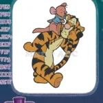 Happy Tigger and Roo bouncing together embroidery designs - Instant Download
