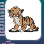 Cute baby tiger cub cartoon embroidery designs for children's clothes - Instant Download
