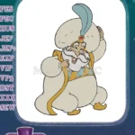 Happy Sultan Aladdin character embroidery designs for fairytale projects - Instant Download