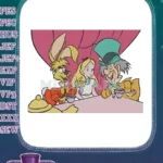 Alice in Wonderland Mad Hatter Tea Party embroidery designs - Instant Download