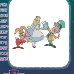 Alice in Wonderland Mad Hatter March Hare tea party embroidery designs - Instant Download