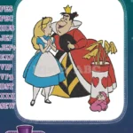 Alice Queen of Hearts Wonderland Croquet Pig Baby Embroidery Designs - Instant Download