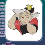 Frowning Queen of Hearts Disney Alice in Wonderland embroidery designs - Instant Download