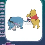 Winnie the Pooh Reattaching Eeyore's Tail Disney Character Embroidery Designs - Instant Download