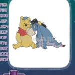 Winnie the Pooh and Eeyore Best Friends Embroidery Designs - Instant Download