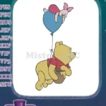 Winnie the Pooh Piglet Floating Balloon Honey Pot embroidery designs - Instant Download