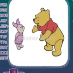 Winnie the Pooh and Piglet Best Friends Embroidery Designs - Instant Download