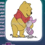 Winnie the Pooh and Piglet best friends embroidery designs - Instant Download
