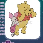 Winnie the Pooh and Piglet surprised friends embroidery designs - Instant Download