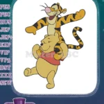 Winnie the Pooh and Tigger Playful Friends Embroidery Designs - Instant Download