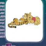 Winnie the Pooh and Tigger Cuddling Together Embroidery Designs - Instant Download