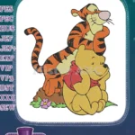 Happy Tigger Bouncing on Winnie the Pooh Embroidery Designs - Instant Download