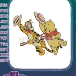 Winnie Pooh Tigger Dancing with Hats Canes Embroidery Designs - Instant Download