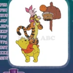 Winnie Pooh Tigger Piglet Stacking for Honey Pot Embroidery Designs - Instant Download