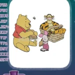 Winnie the Pooh Tigger Piglet Friends Picnic Embroidery Designs - Instant Download