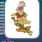 Funny Winnie Pooh Piglet Tigger stacked friends embroidery designs - Instant Download