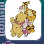 Winnie the Pooh Piglet Tigger Friends Cartoon Embroidery Designs - Instant Download