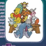 Winnie the Pooh Tigger Piglet Eeyore Friends Embroidery Designs - Instant Download