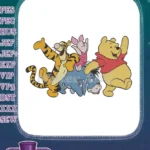 Winnie the Pooh Tigger Piglet Eeyore happy friends embroidery designs - Instant Download