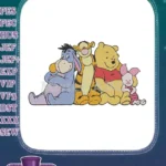 Winnie the Pooh and Friends Tigger Eeyore Piglet embroidery designs - Instant Download