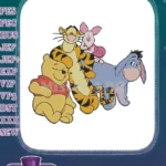 Winnie the Pooh and Friends Cartoon Embroidery Designs - Instant Download