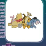 Classic Winnie the Pooh Piglet Tigger Eeyore Friends Embroidery Designs - Instant Download