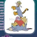 Tigger Pooh Piglet Eeyore sleepy bedtime friends embroidery designs - Instant Download