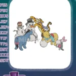Winnie the Pooh and Friends Winter Snowmen Embroidery Designs - Instant Download