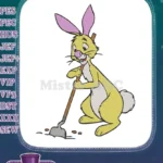 Winnie the Pooh Rabbit Digging Garden Embroidery Designs - Instant Download