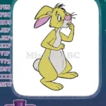 Winnie the Pooh Rabbit looking thoughtful classic cartoon embroidery designs - Instant Download
