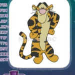 Playful Tigger Winnie the Pooh character embroidery designs - Instant Download