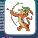 Winnie the Pooh Tigger Robin Hood archer embroidery designs - Instant Download