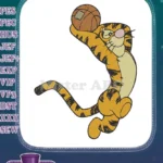 Tigger Playing Basketball Cartoon Character Embroidery Designs - Instant Download