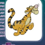 Tigger bouncing character embroidery designs for kids and fans - Instant Download