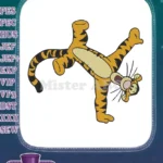 Tigger playful handstand Winnie the Pooh cartoon embroidery designs - Instant Download