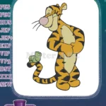 Tigger smiling happy Winnie Pooh character embroidery designs - Instant Download