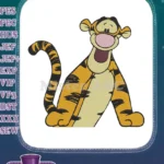 Happy Tigger Winnie Pooh cartoon character embroidery designs - Instant Download