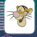 Classic Tigger bouncy happy face embroidery designs - Instant Download