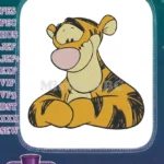 Adorable Tigger Bouncing Tiger Winnie Pooh Character Embroidery Designs - Instant Download