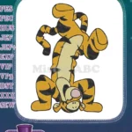 Happy Tigger bouncing on his tail Winnie Pooh embroidery designs - Instant Download