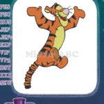 Playful Tigger Bouncing Happy Cartoon Character Embroidery Designs - Instant Download