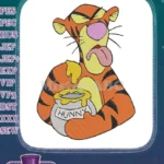 Tired Tigger with Hunny Pot Overflowing Embroidery Designs - Instant Download