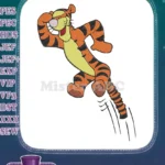 Tigger bouncing happily Winnie the Pooh character embroidery designs - Instant Download