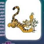 Winnie the Pooh Tigger measuring tree plant embroidery designs - Instant Download
