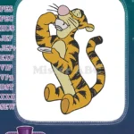 Winnie the Pooh Tigger Character Drinking Tea Cup Embroidery Designs - Instant Download