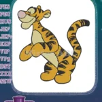 Playful Tigger Winnie the Pooh Cartoon Character Embroidery Designs - Instant Download