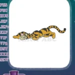 Playful Tigger Winnie Pooh Cartoon Character Embroidery Designs - Instant Download