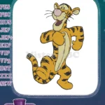 Bouncing Tigger character embroidery designs for Winnie the Pooh fans - Instant Download