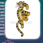 Tigger Bouncing Playful Cartoon Embroidery Designs for Kids - Instant Download